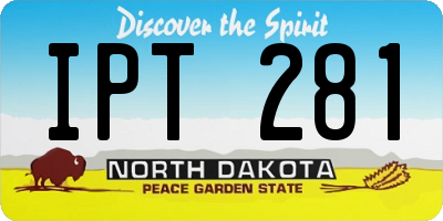 ND license plate IPT281