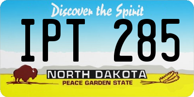 ND license plate IPT285