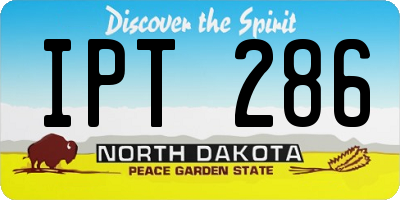 ND license plate IPT286