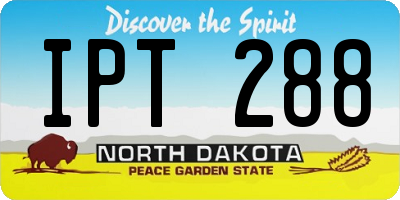 ND license plate IPT288
