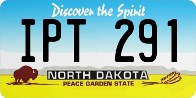 ND license plate IPT291