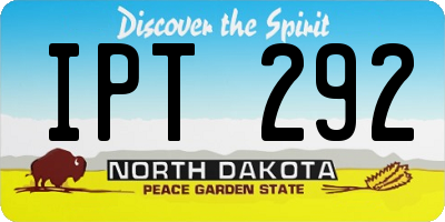 ND license plate IPT292