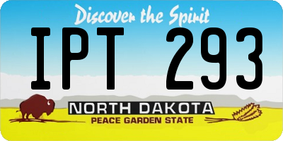 ND license plate IPT293