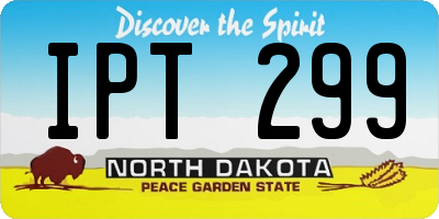 ND license plate IPT299