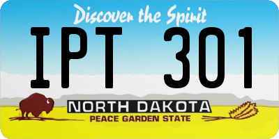 ND license plate IPT301