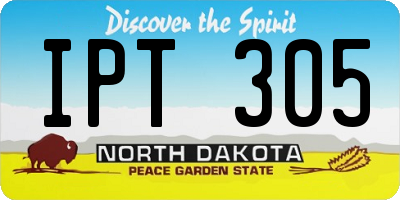 ND license plate IPT305