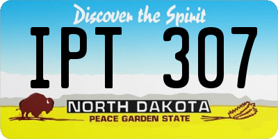 ND license plate IPT307