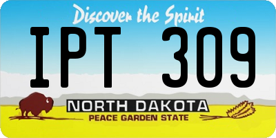 ND license plate IPT309