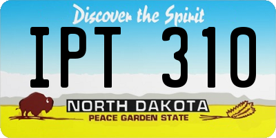 ND license plate IPT310