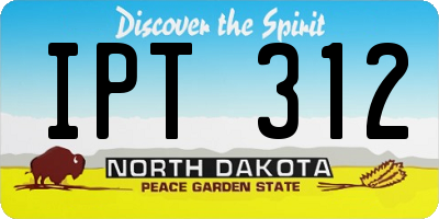 ND license plate IPT312