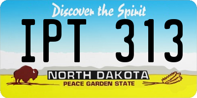 ND license plate IPT313