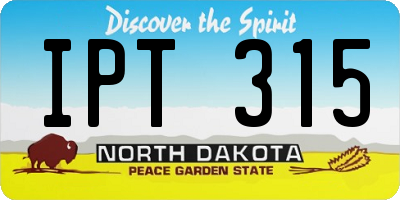 ND license plate IPT315