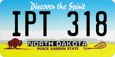 ND license plate IPT318