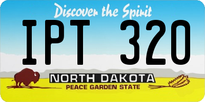ND license plate IPT320