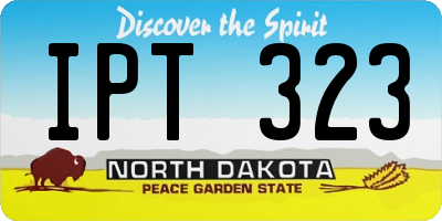 ND license plate IPT323