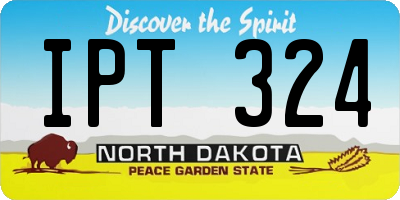ND license plate IPT324