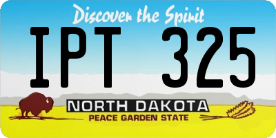 ND license plate IPT325