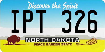 ND license plate IPT326
