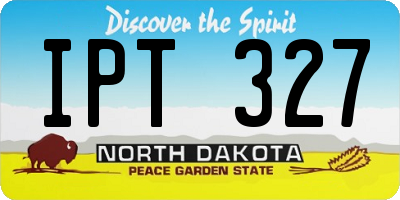 ND license plate IPT327