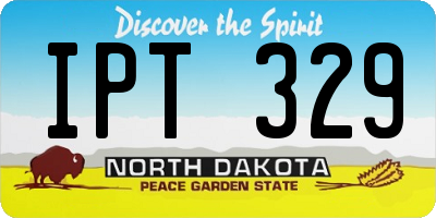 ND license plate IPT329