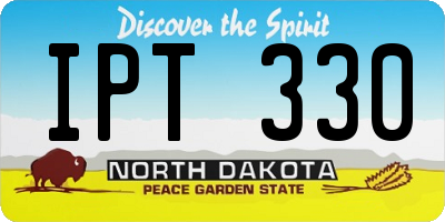 ND license plate IPT330