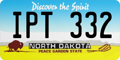 ND license plate IPT332