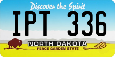 ND license plate IPT336