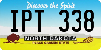 ND license plate IPT338