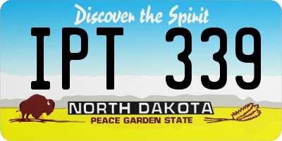 ND license plate IPT339