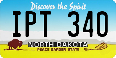 ND license plate IPT340