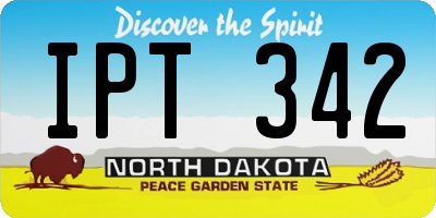 ND license plate IPT342