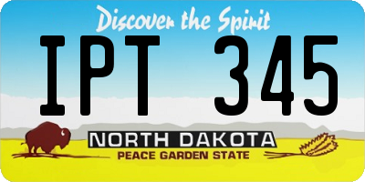 ND license plate IPT345