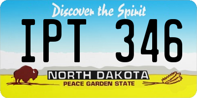ND license plate IPT346