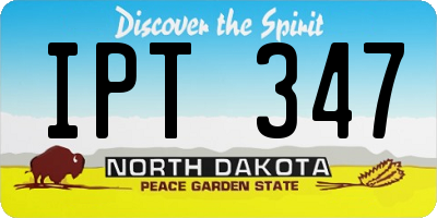 ND license plate IPT347