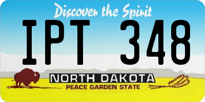 ND license plate IPT348