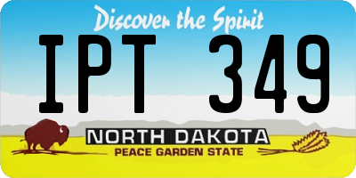 ND license plate IPT349