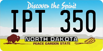 ND license plate IPT350