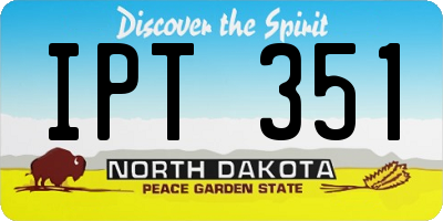 ND license plate IPT351