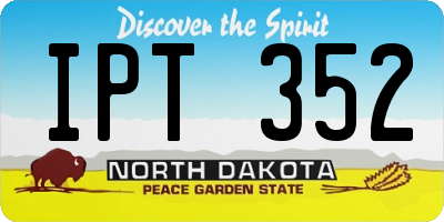 ND license plate IPT352