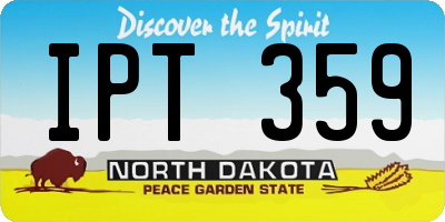 ND license plate IPT359