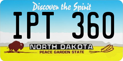 ND license plate IPT360