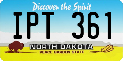 ND license plate IPT361