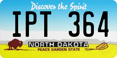ND license plate IPT364