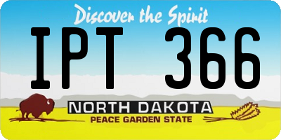 ND license plate IPT366