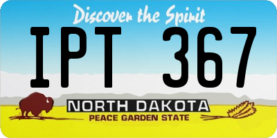 ND license plate IPT367