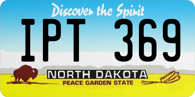 ND license plate IPT369