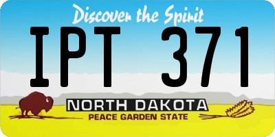 ND license plate IPT371