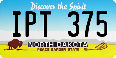 ND license plate IPT375