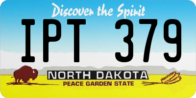 ND license plate IPT379