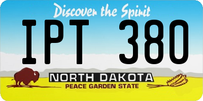 ND license plate IPT380